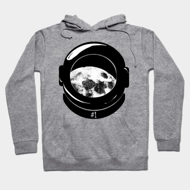 Spaceboy - Alone on the Moon Hoodie by Jonnydem